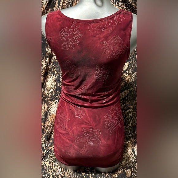 FREE 🇨🇦💎💟Women’s Vintage Suzy Sheir Long Ruched Sleeveless Top - Picture 5 of 16